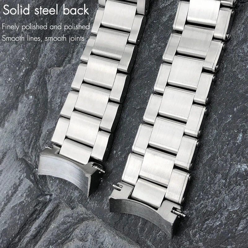 Curved End 316L Stainless Steel Watch Bracelet for Tudor 41mm Black Bay 22mm Solid Metal Watch Band Pelagos