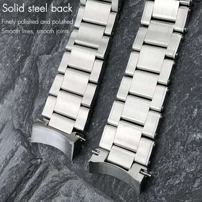Curved End 316L Stainless Steel Watch Bracelet for Tudor 41mm Black Bay 22mm Solid Metal Watch Band Pelagos