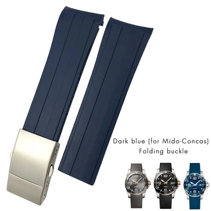 19mm 20mm 21mm 22mm nouveau bracelet de montre en caoutchouc pour Longines Conquest HydroConquest VHP L3.841 641 782 742 bracelet de plongée en Silicone noir