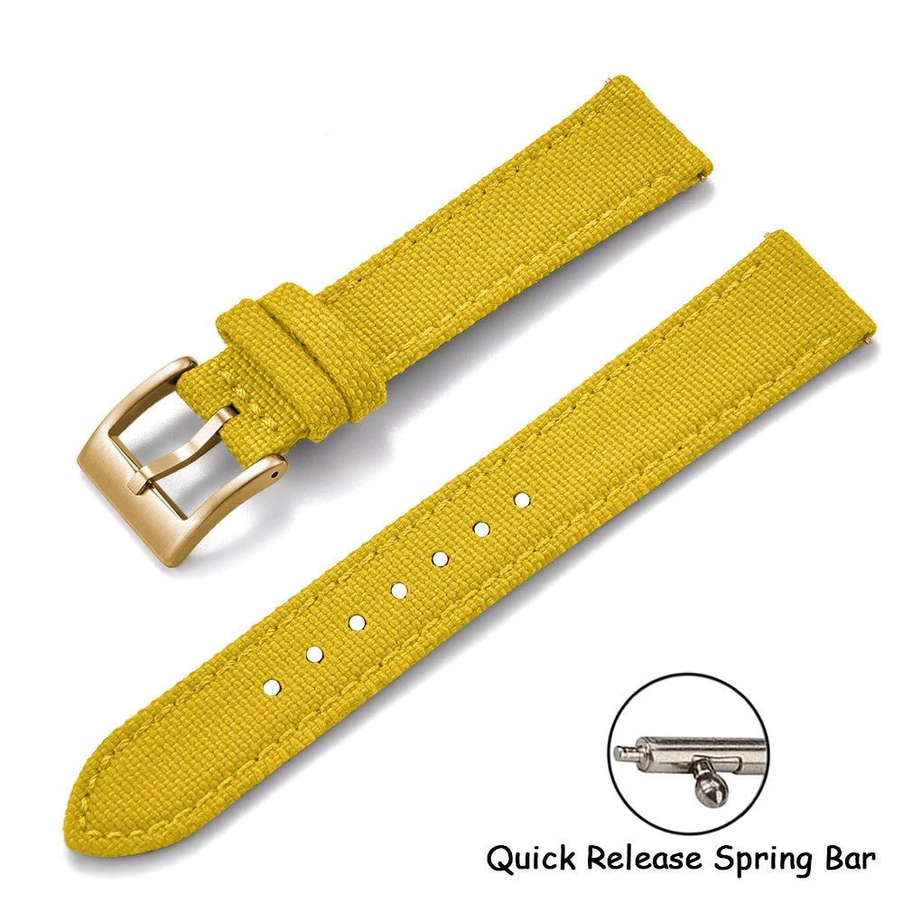 Per Cordura vela cinturino in pelle 18/20/22mm vela cinturini in nylon a sgancio rapido cintura in pelle per Omega Seiko