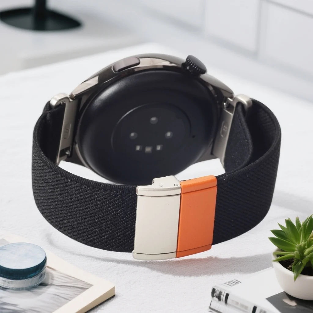Cinturino elastico in nylon magnetico per Samsung Watch 7 6 5 4, braccialetto per Garmin, Amazfit, Huawei Watch GT, Xiaomi Watch