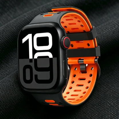 Cinturino sportivo in silicone traspirante per Apple Watch Ultra 2 3, bracciale iWatch da uomo, 49 mm, serie 11 10 46 mm/9 8 7 SE 6 5 44 mm/45 mm