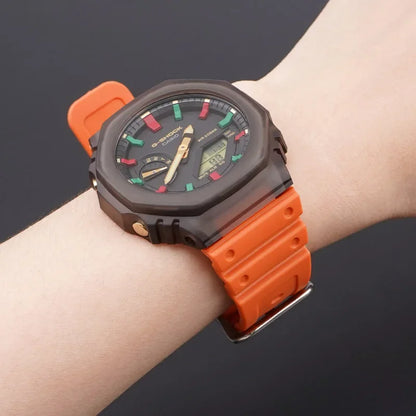 Bracelet en caoutchouc résine pour Casio G-SHOCK GA-2100 GA-2110 TPU à dégagement rapide Sport hommes femmes Bracelet de montre Bracelet accessoires 16mm