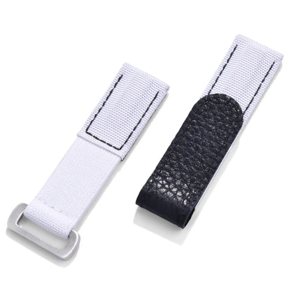 Cinturino per orologio adesivo a strappo di alta qualità blu chiaro, cinturino per orologio in pelle e nylon da 20 mm per la sostituzione dell'orologio