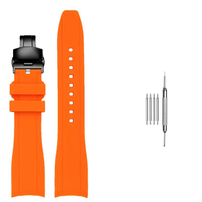 Bracelet de montre en caoutchouc à extrémité incurvée, 20mm 22mm, pour Casio Swordfish Duro MDV106-1A MDV-106/107-1A, bracelet de Sport étanche en Silicone