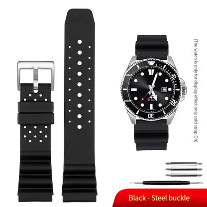Seiko Rubber Watch Strap, 20mm, 22mm, Silicone, for Casio MDV-106 107 Dive SLA019J1, 2784