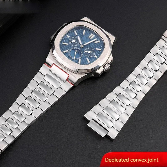 Bracciale per orologio in acciaio inossidabile 25x13mm, adatto per la serie Patek Philippe Nautilus 5711 5726 5712g, cinturino per orologio da uomo