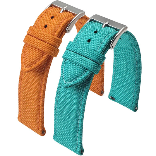 Cinturino per orologio in tela da vela impermeabile di alta qualità, 18 mm, 19 mm, 20 mm, 21 mm, 22 mm, 24 mm, cinturino sportivo in nylon da uomo