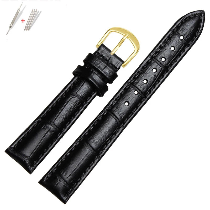 Genuine Leather Watch Strap for Men and Women, Watch Band, Black Brown, Rossini, 818573, 818574, 5613, 517768 mol, Citizen, 12mm, 14mm, 16mm, 18mm