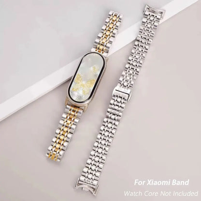 Bracelet en métal de luxe pour Xiaomi Band 10/9/8 NFC édition céramique