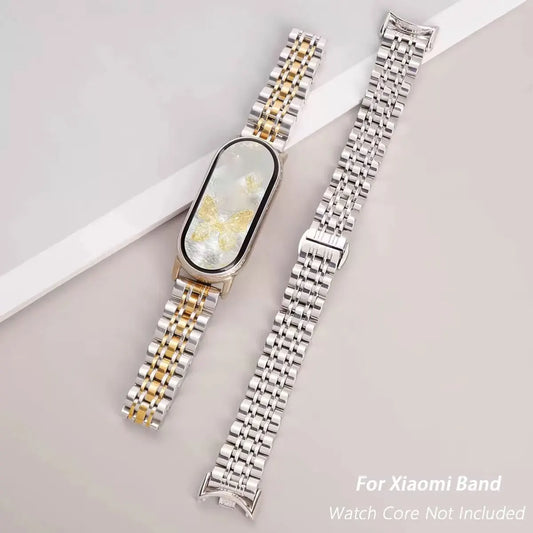 Bracelet en métal de luxe pour Xiaomi Band 10/9/8 NFC édition céramique