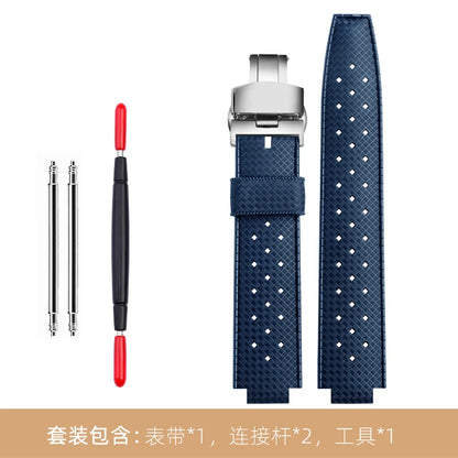 Cinturino in gomma per orologio LV, con apertura rialzata, Louis Vuitton, serie Tambour, Q1121, cinturino dedicato, uomo, donna, Q114k