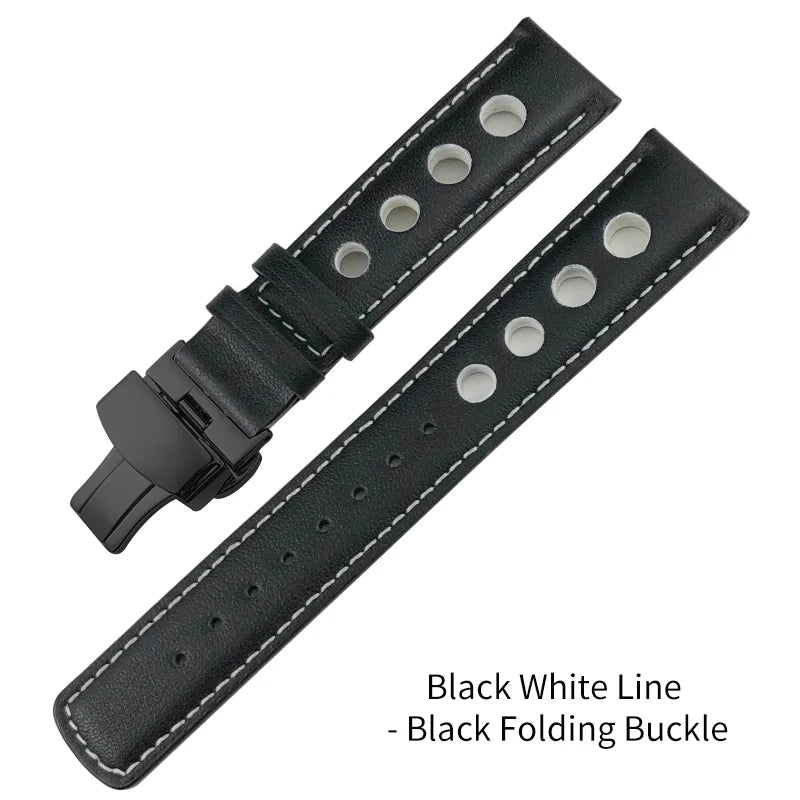 Bracelet de montre en cuir véritable pour hommes, 20mm, boucle papillon, pour Tissot T91 Racing Sports 1853 PRS516 T044