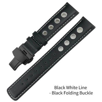 Bracelet de montre en cuir véritable pour hommes, 20mm, boucle papillon, pour Tissot T91 Racing Sports 1853 PRS516 T044