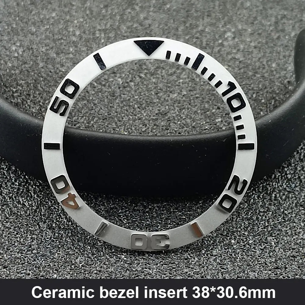 38mm x 30.6mm Sloped Ceramic Bezel GMT and Diving Watch Insert for 40mm Men's Watch Replacement Watch Bezel Inserts