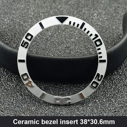 38mm x 30.6mm Sloped Ceramic Bezel GMT and Diving Watch Insert for 40mm Men's Watch Replacement Watch Bezel Inserts
