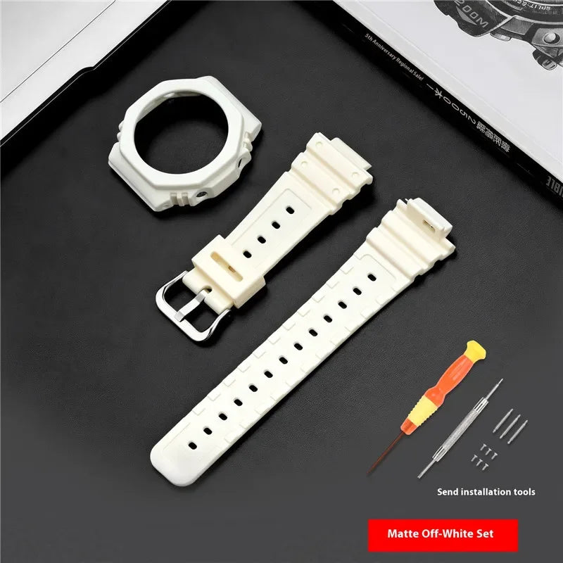 Bracelet de montre en résine pour Casio G-SHOCK GA-2100 GA-2110, Kit de modification de bracelet de montre en caoutchouc étanche pour hommes, avec outils