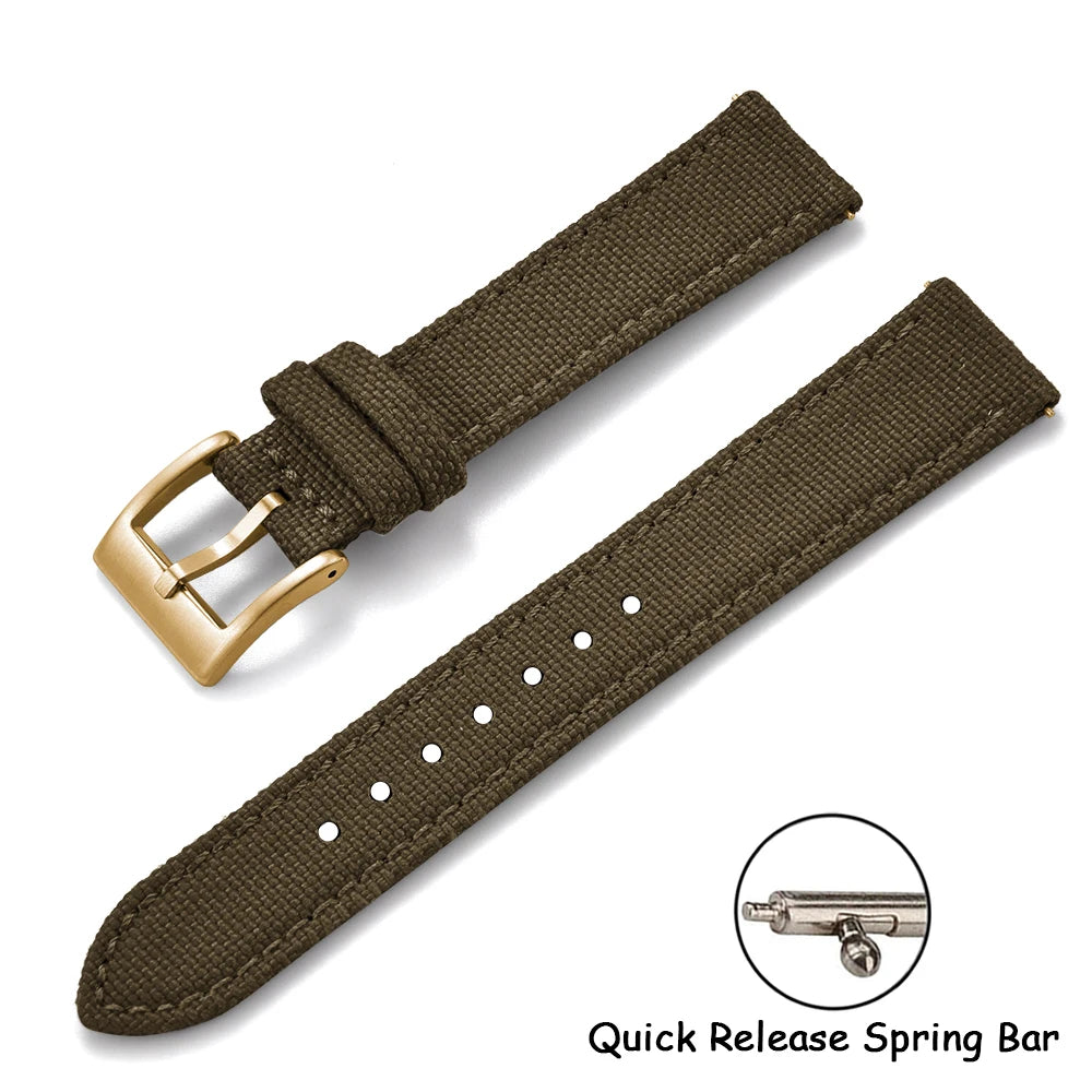 Per Cordura vela cinturino in pelle 18/20/22mm vela cinturini in nylon a sgancio rapido cintura in pelle per Omega Seiko