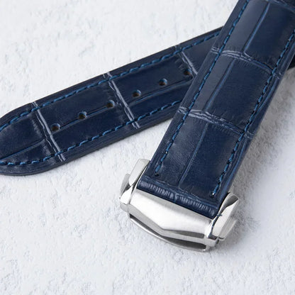 Italian Calfskin Leather Watch Strap, 19mm 20mm 21mm 22mm, for Omega Seamaster Speedmaster Planet Ocean 300/600 DE VILLE AT150 Bracelet