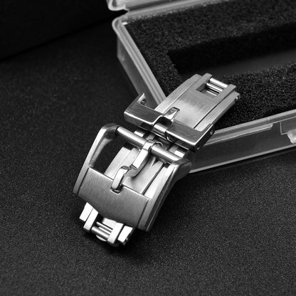 Fibbia a farfalla per orologio 16mm 18mm in acciaio inossidabile 316L, fibbia pieghevole per cinturino Delugs Omega Seiko Rolex, chiusura deployante