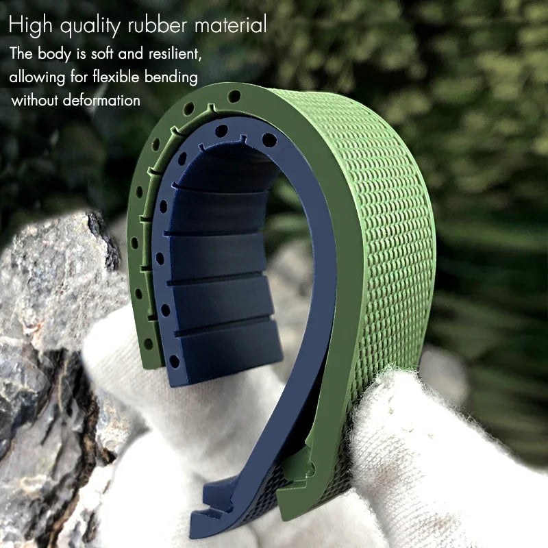 Cinturino per orologio in caucciù naturale, 21mm 19mm 20mm, per Longines Hydroconquest L3 39mm/41mm/43mm, quadrante per orologio, cinturino in silicone da immersione