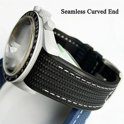 Per Swatch X Omega Joint MoonSwatch 20mm Cinturino a Sgancio Rapido Uomo Donna Estremità Curva Trama Silicone Gomma Cinturino Orologio Bracciale Strumento