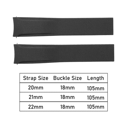 Bracelet de montre en caoutchouc FKM CTS Premium 20 mm 21 mm 22 mm, extrémité incurvée universelle, attache rapide, pour Omega, pour Tudor, boucle papillon