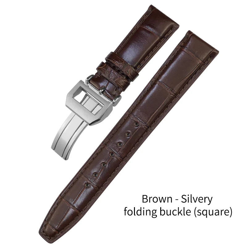 Bracelet de montre en cuir de Crocodile américain, 20mm 21mm 22mm, pour IWC PORTUGIESER PORTOFINO Pilot, outils gratuits