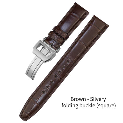 Bracelet de montre en cuir de Crocodile américain, 20mm 21mm 22mm, pour IWC PORTUGIESER PORTOFINO Pilot, outils gratuits