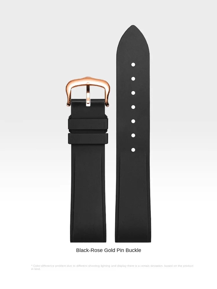 Premium Quality Cartier Dumont Replacement Watch Strap - Fluoroelastomer Rubber Quick Release Medium Large for Women