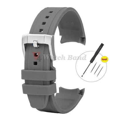 Cinturino per orologio MoonSwatch in silicone con estremità curva per Citizen 20mm 22mm, cinturino sportivo in gomma ad arco per cinturini curvi Rolex