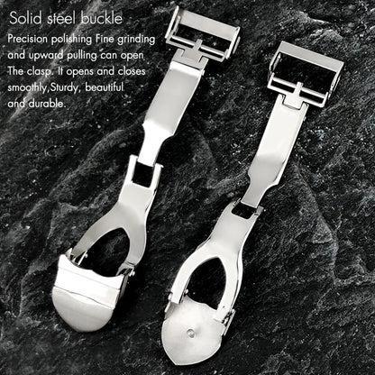Genuine Leather Watch Strap Quick Release 22mm 20mm Cowhide Folding Buckle Watch Band for Tudor Black Bay 58 Strap