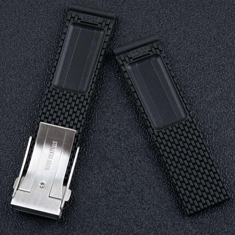 Braided Soft Rubber Watch Strap, 22mm 24mm, for Breitling, Superocean HeritageAvenge Challenger, Strap for Tudor/Huwei