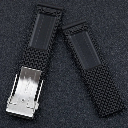Braided Soft Rubber Watch Strap, 22mm 24mm, for Breitling, Superocean HeritageAvenge Challenger, Strap for Tudor/Huwei