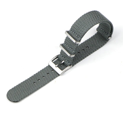 Bracelet en Nylon mélangé de coton doux 20mm 22mm bracelet de montre Vintage noir marron bracelet ceinture avec acier inoxydable