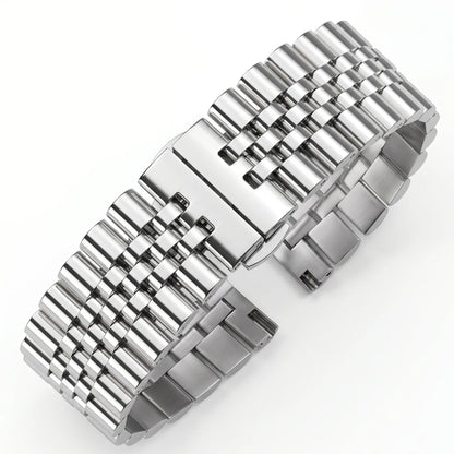 Bracelets de montre en acier inoxydable poli argent 16 18 19 20 21 22mm, accessoires de Bracelet de montre en métal