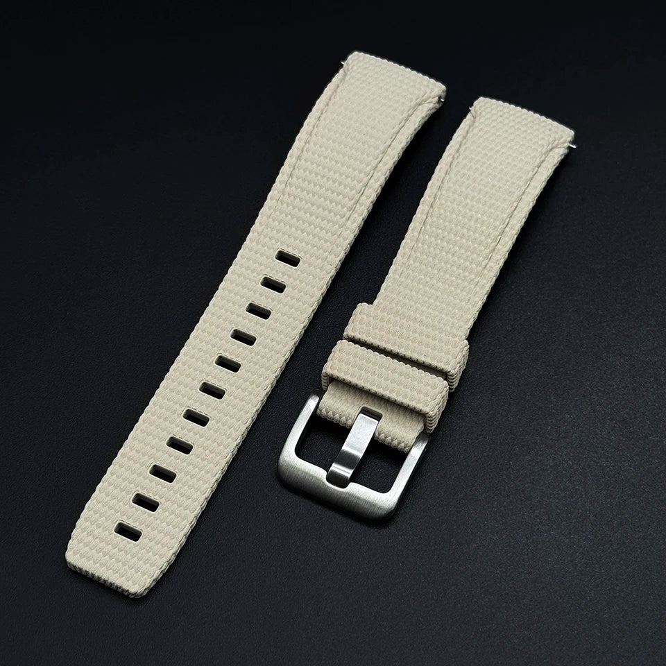 Nuovo cinturino curvo in FKM 20mm 21mm 22mm, cinturino in gomma vulcanizzata, impermeabile, a sgancio rapido per Omega Seiko
