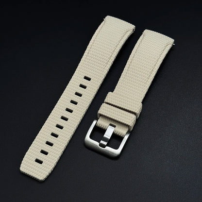 Nuovo cinturino curvo in FKM 20mm 21mm 22mm, cinturino in gomma vulcanizzata, impermeabile, a sgancio rapido per Omega Seiko