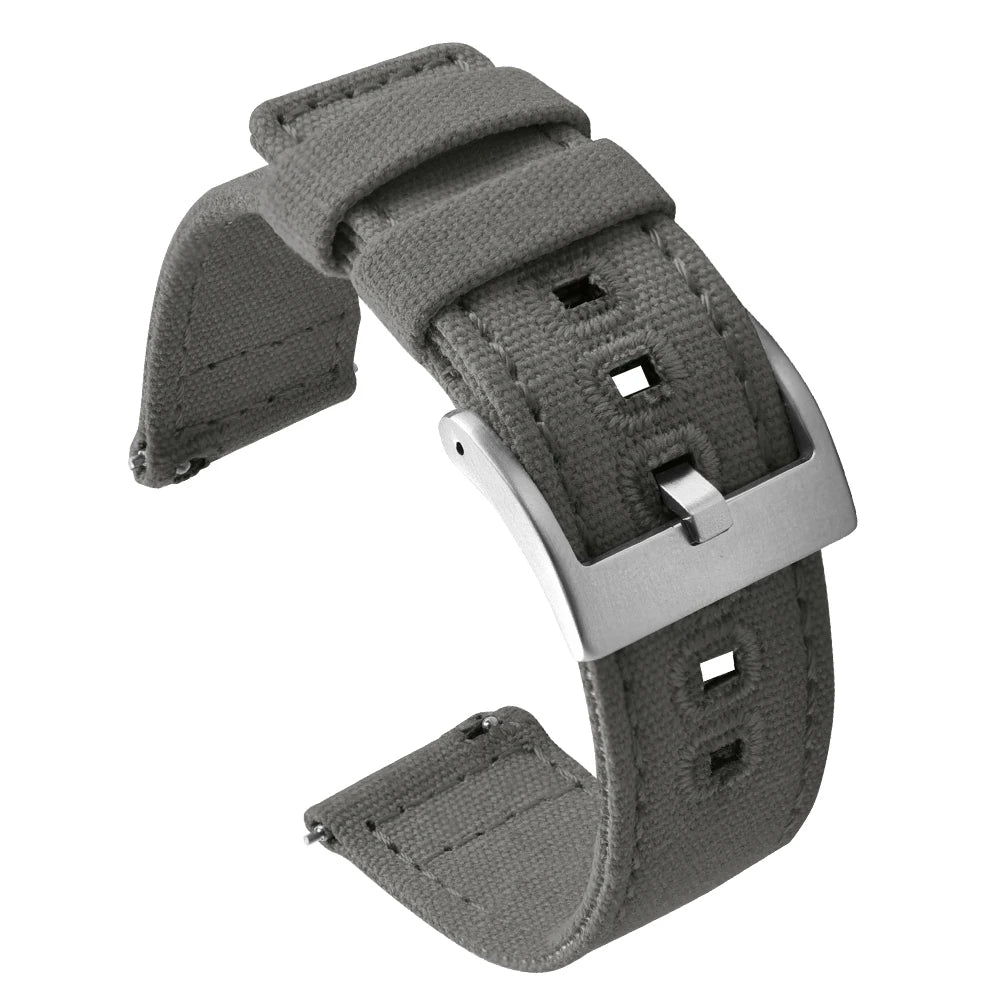 Universal Nylon Watch Strap, 20mm 22mm Quick Release Durable Retro Canvas Sport Belt for Omega Seiko Cartier