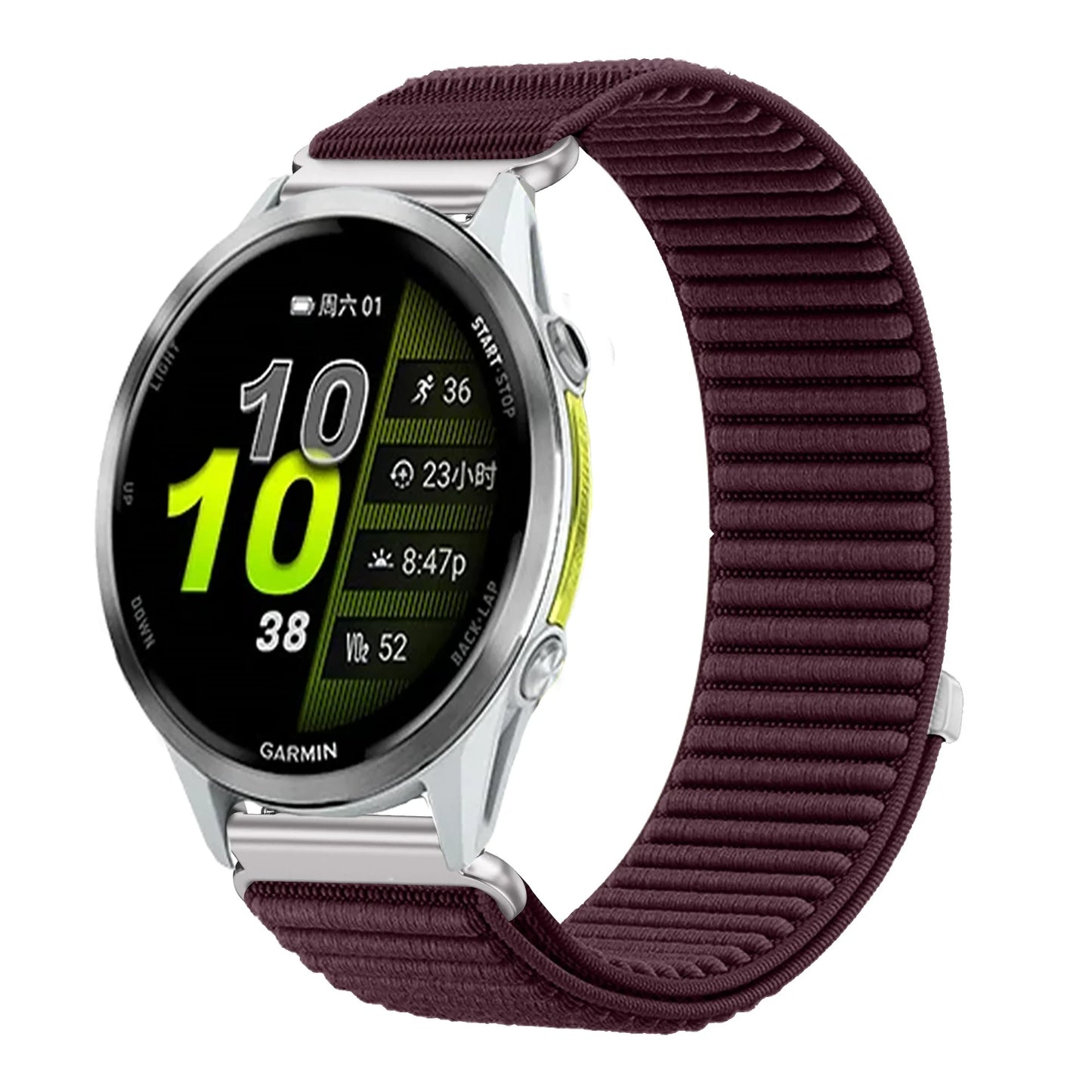 Bracelet en Nylon pour Garmin Forerunner 970 570 47/42mm 965 265 165 55 Venu 4 45/41mm, Garmin Active 6 5 Correa, 18mm 20mm 22mm