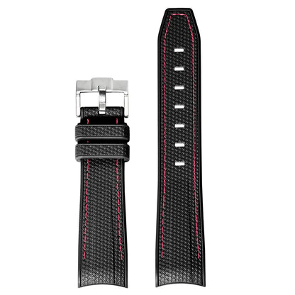 Bracelet de montre en caoutchouc et Silicone, 20mm, pour Omega X Swatch Joint MoonSwatch, pour Seamaster 300, pour hommes et femmes, extrémité incurvée