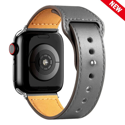 Cinturino in pelle per Apple Watch, Ultra 3, 49mm, 46mm/42mm, 41mm/45mm, 44mm, 40mm, iWatch serie 11 10 9 8 7 4 5 6 se
