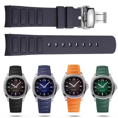Mido美度表Multifort TV系列M049.526专用防水橡胶表带，22mm，M049弧形接口，硅胶手表配件