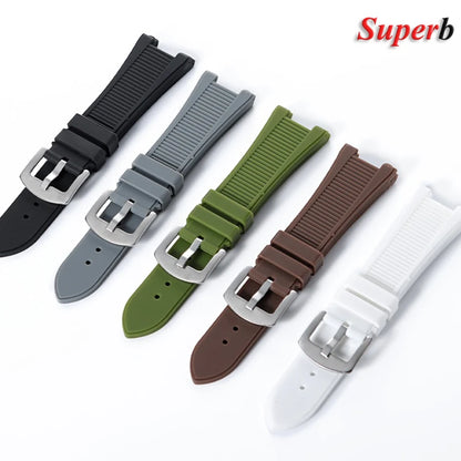 25x13mm Waterproof Silicone Strap for Patek Philippe Nautilus Series 5711 5726 5712, Rubber Watch Band, Concave Interface