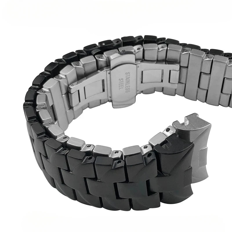 Bracelet de montre en acier inoxydable massif 316L, pour Panerai PAM441 111 382 PAM1314, Bracelet en acier pour hommes, boucle papillon, 24mm