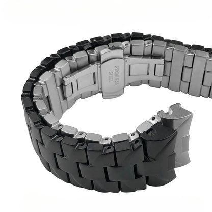 Bracelet de montre en acier inoxydable massif 316L, pour Panerai PAM441 111 382 PAM1314, Bracelet en acier pour hommes, boucle papillon, 24mm