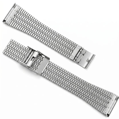Correa de reloj de acero inoxidable de 20 mm 22 mm, correa de repuesto de malla metálica transpirable para hombres y mujeres con barra de resorte de liberación rápida