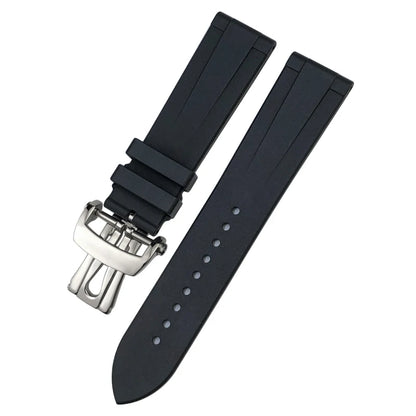 22mm FKM Watch Strap, High Quality, Flexible, Waterproof, Fluoro Natural Rubber, for Blancpain Fifty Fathoms S Watch