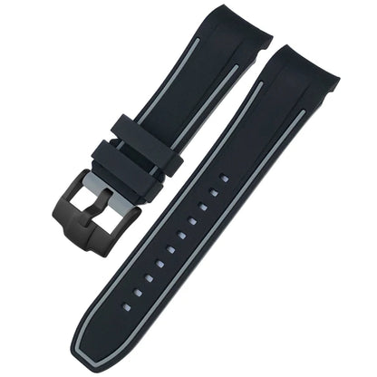 Bracelet de montre en caoutchouc à extrémités courbes de haute qualité, 24mm, pour DIESEL ON 57mm, surdimensionné, DZ7395, DZ7396, DZ7370, DZ7333, bracelet de montre pour hommes