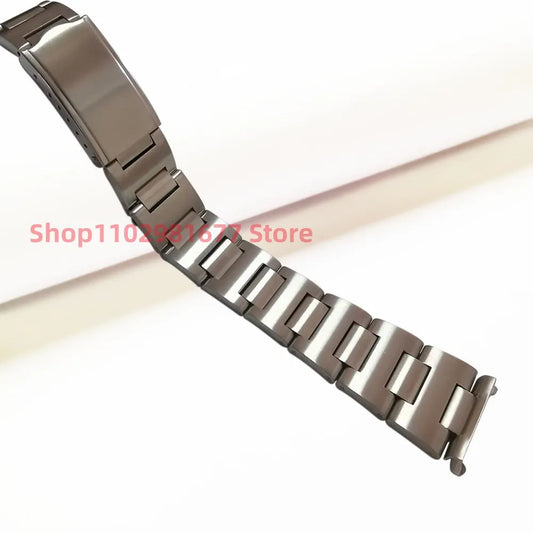 SION L-Cinturino per orologio in acciaio inossidabile spazzolato, maglia dritta, cinturino universale, adatto per subacquei SeATM, 6105, 6138, 6139, 6106
